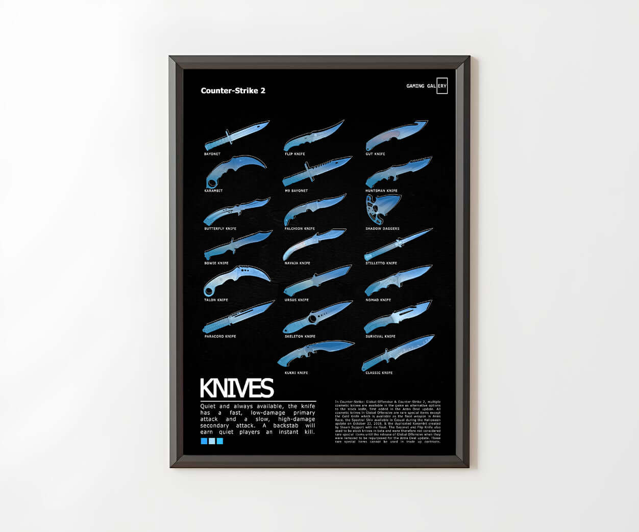 ALL KNIVES POSTER (BLACK & BLUE)