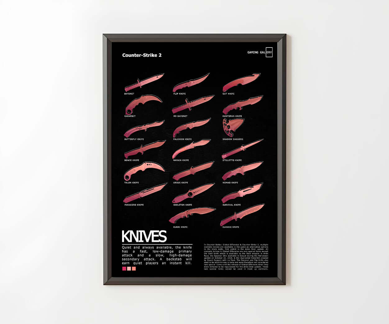 ALL KNIVES POSTER (BLACK & PINK)