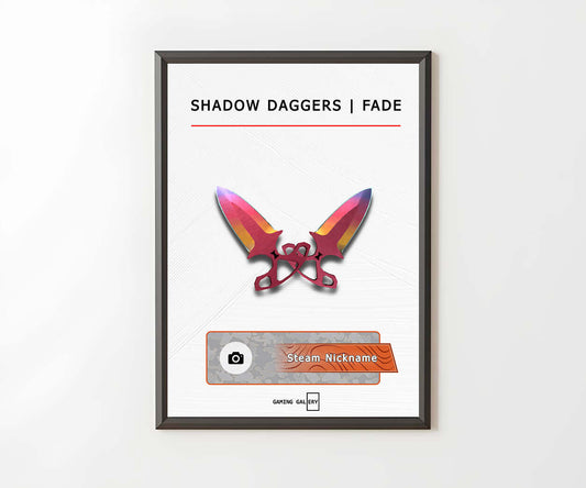 POSTER SHADOW DAGGERS - FADE (WHITE)