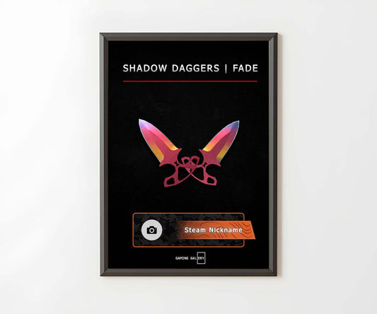 POSTER SHADOW DAGGERS - FADE (BLACK)