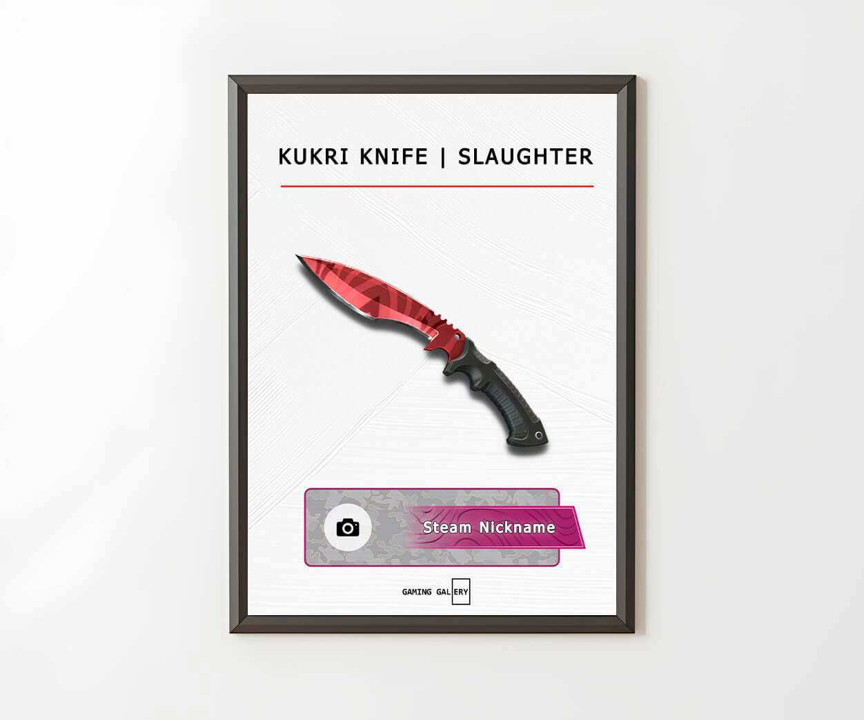 POSTER KUKRI KNIFE - SLAUGHTER (WHITE)