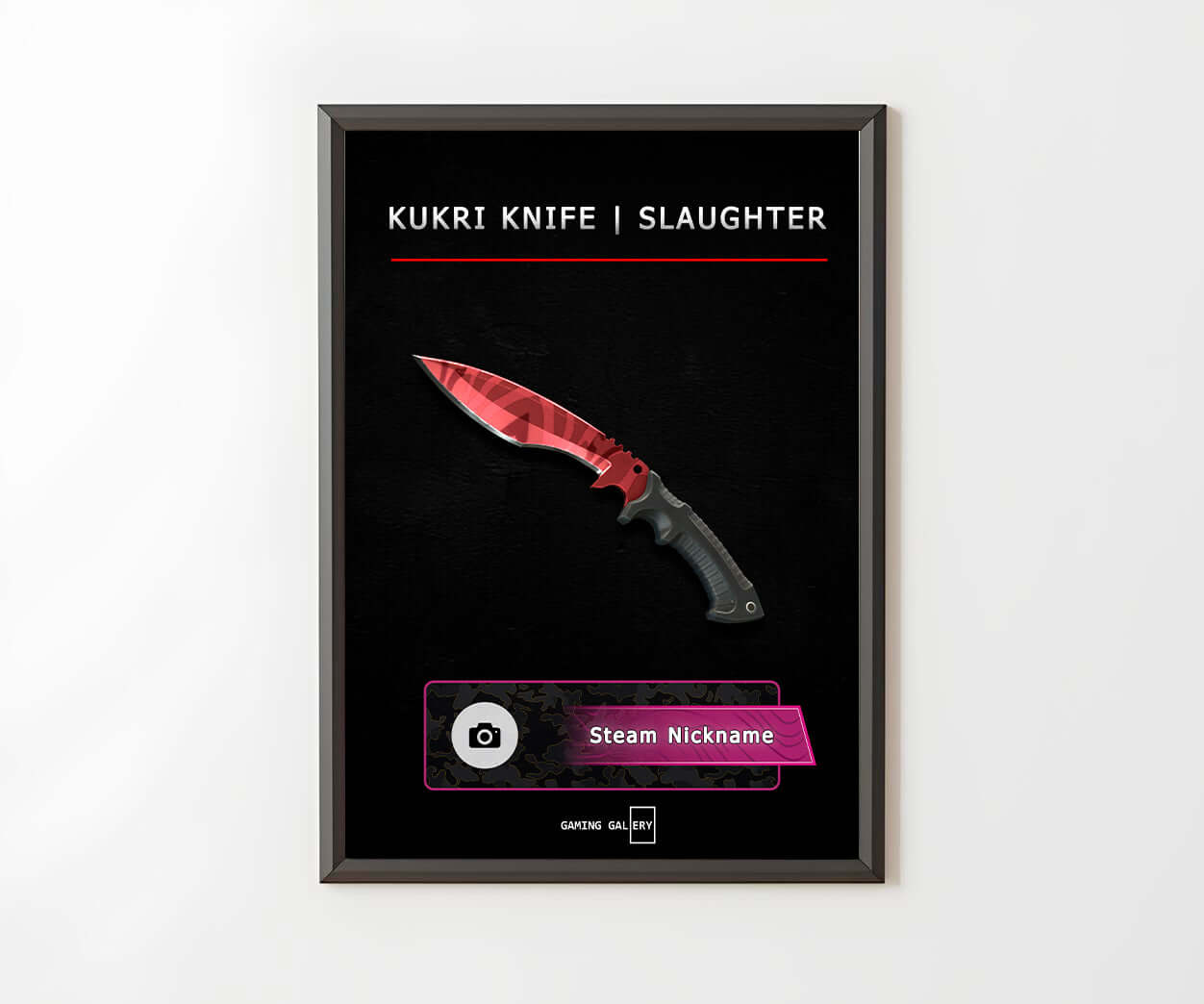 POSTER KUKRI KNIFE - SLAUGHTER (BLACK)