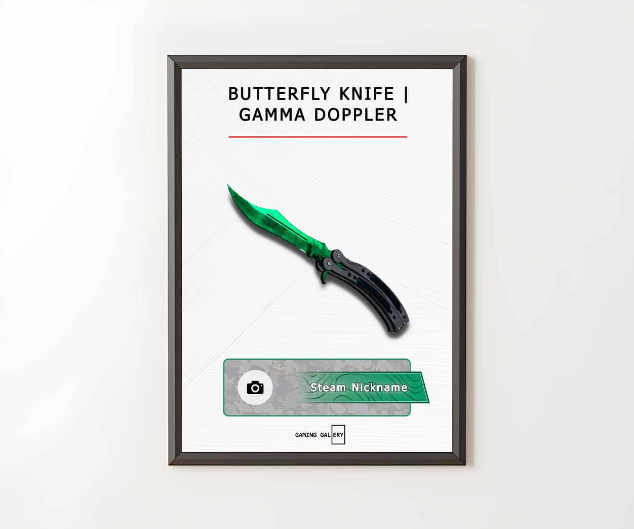 POSTER BUTTERFLY KNIFE - GAMMA DOPPLER (WHITE)