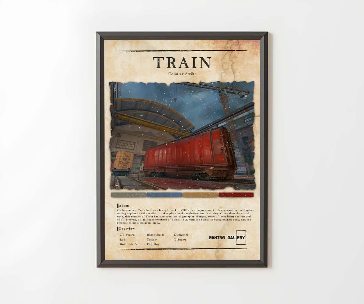 TRAIN MAP POSTER